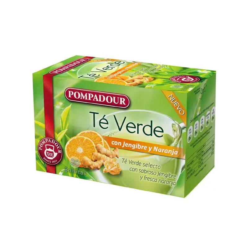 Pompadour Te Verde con Jengibre y Naranja