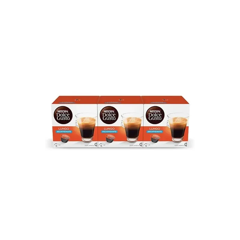 NESCAFÉ® Dolce Gusto® Lungo Descafeinado x 3, 48 Cápsulas