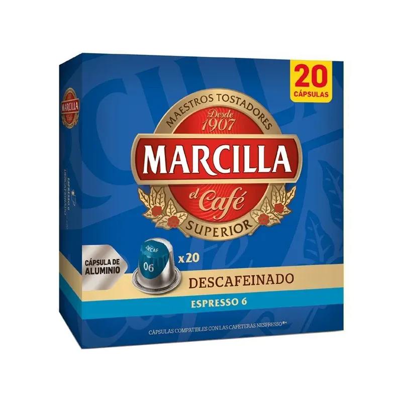 Marcilla Descafeinado 20 Cápsulas Compatibles Nespresso®*