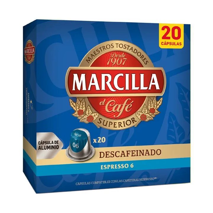 Marcilla Descafeinado 20 Cápsulas Compatibles Nespresso®*