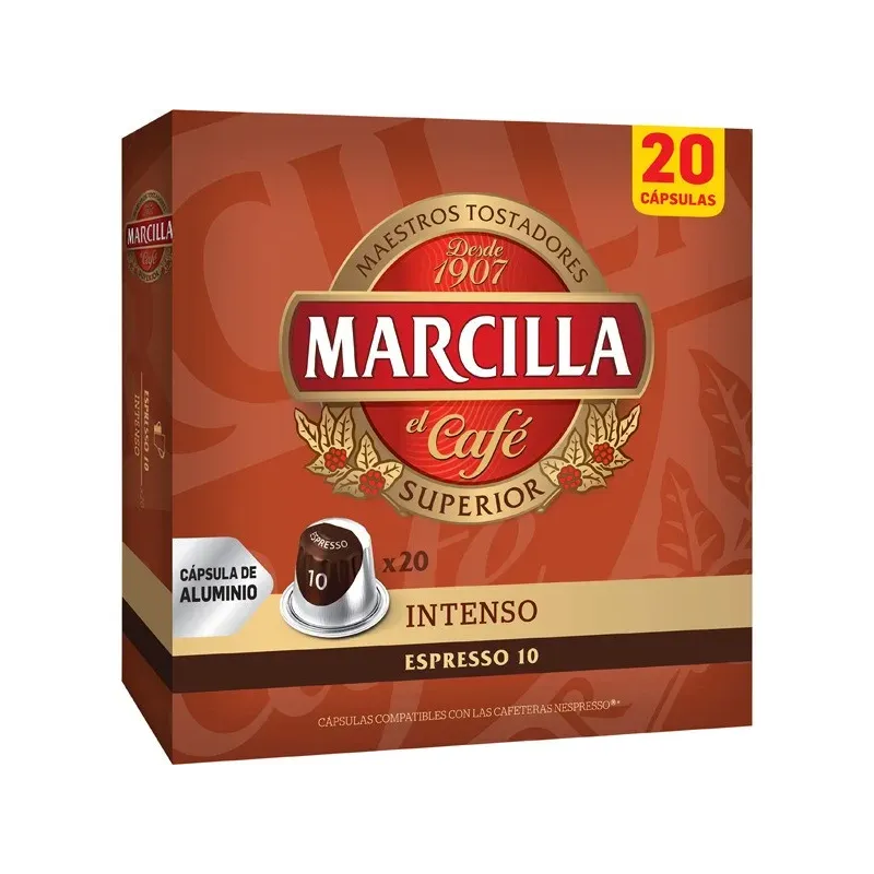 Marcilla Intenso 20 Cápsulas Compatibles Nespresso®* Marcilla Intenso 20 Cápsulas Compatibles Nespresso®*