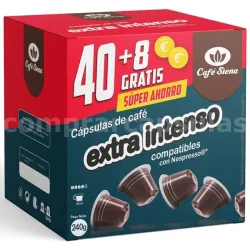 Café Extra Intenso Siena 40+8 cápsulas Compatibles Nespresso®*
