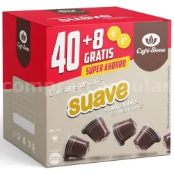 Café Suave Siena 40+8 cápsulas Compatibles Nespresso®*