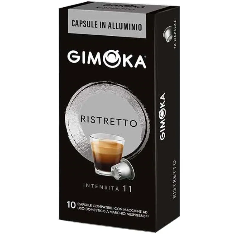 Gimoka Ristretto Aluminio 10 cápsulas compatibles Nespresso® Gimoka Ristretto Aluminio 10 cápsulas compatibles Nespresso®