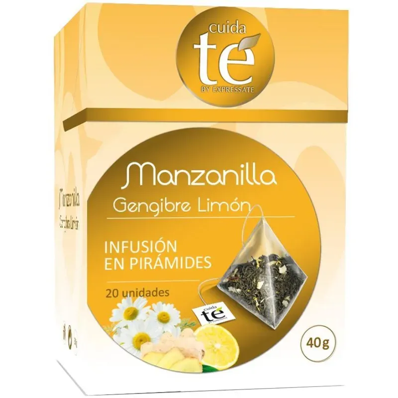 Infusión Manzanilla Jengibre Limón 20 pirámides Infusión Manzanilla Jengibre Limón 20 pirámides