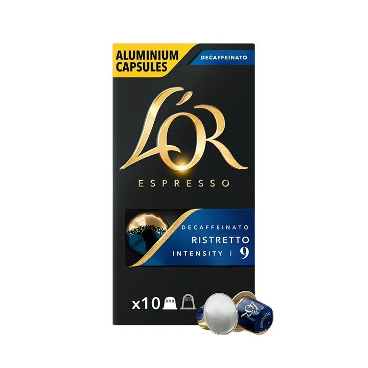 L'OR Espresso Decaffeinato Ristretto compatibles Nespresso® 10 cápsulas