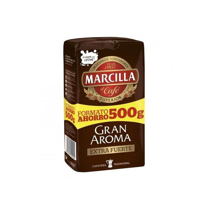 Café molido extra fuerte Gran Aroma Marcilla 500 g.