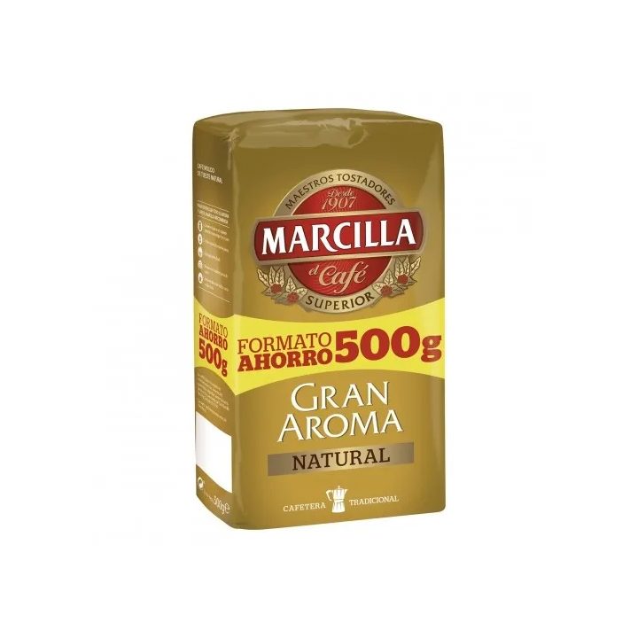 Café molido natural Gran Aroma Marcilla 500 g.