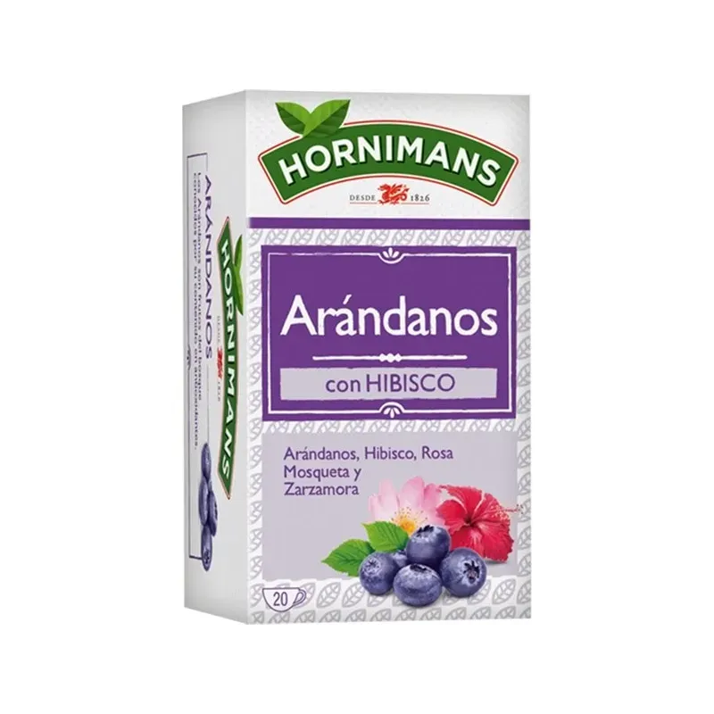 Hornimans Infusión de arándanos, hibisco, rosa mosqueta y zarzamora estuche 20 bolsitas Hornimans Infusión de arándanos, hibisco, rosa mosqueta y zarzamora estuche 20 bolsitas