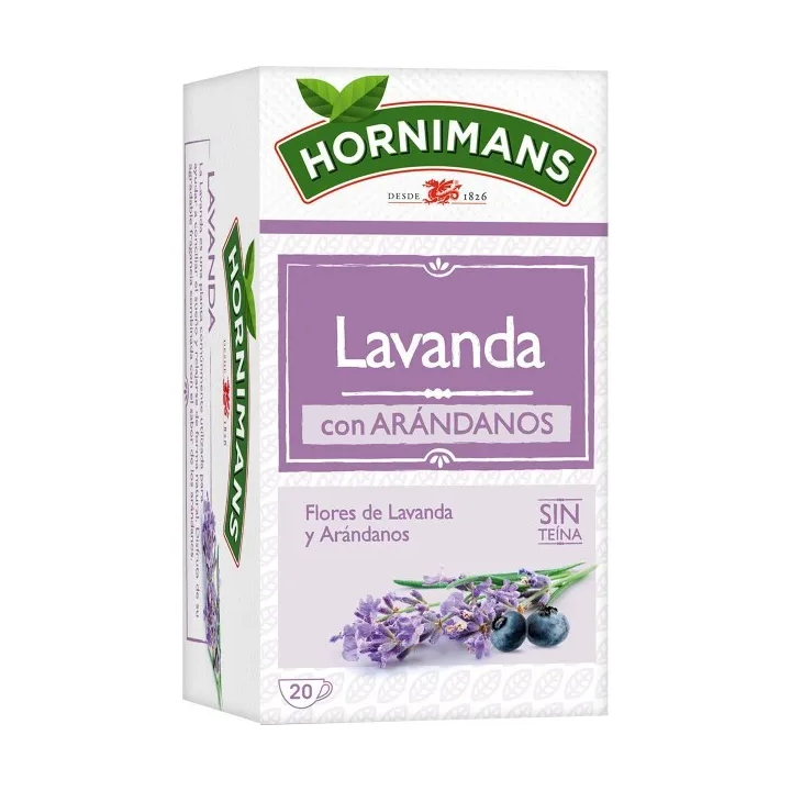 Hornimans Infusión aromatizada de manzanilla con lavanda y arándanos 20 bolsitas