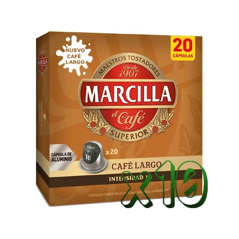 Marcilla Café Largo 200 Cápsulas Compatibles Nespresso®