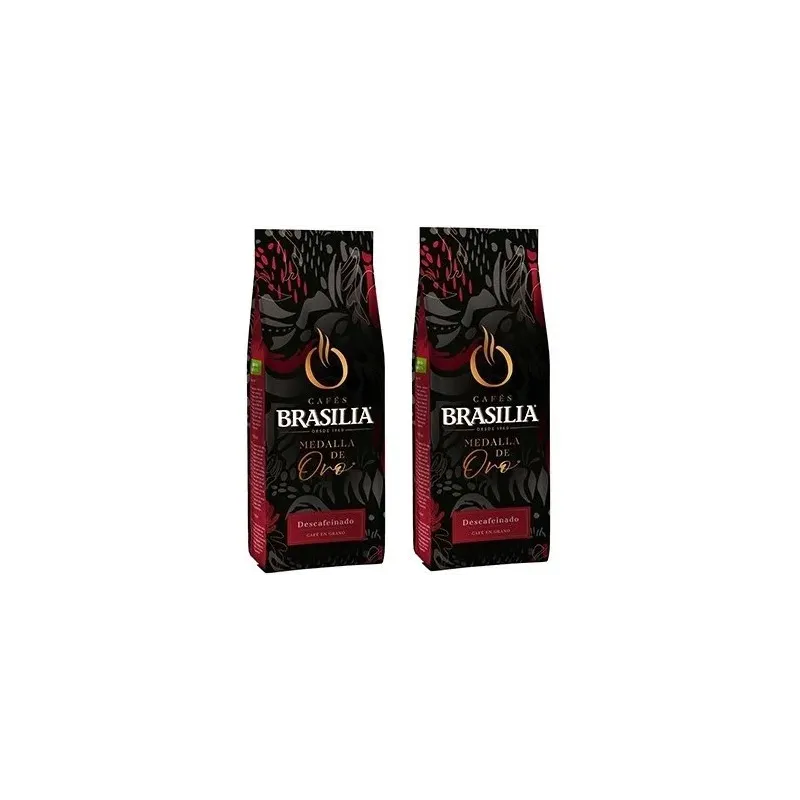 Café en grano Medalla de Oro Brasilia Descafeinado 2x500g
