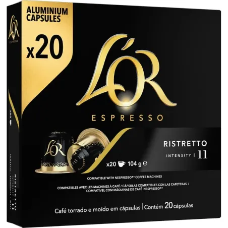 L'OR Espresso Ristretto compatibles Nespresso® 20 cápsulas