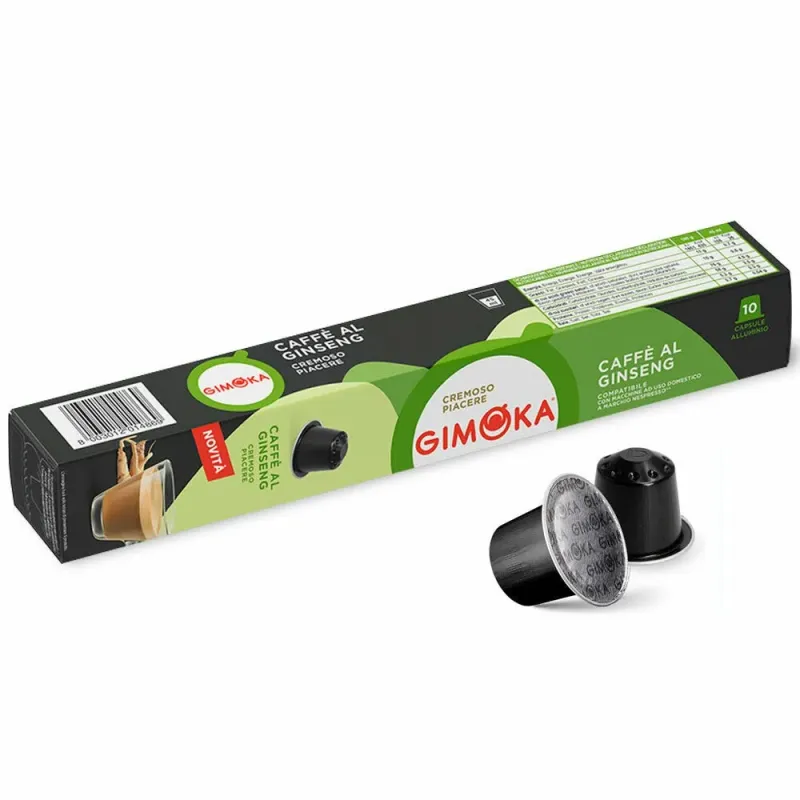 Gimoka Ginseng 10 cápsulas aluminio compatibles Nespresso® Gimoka Ginseng 10 cápsulas aluminio compatibles Nespresso®