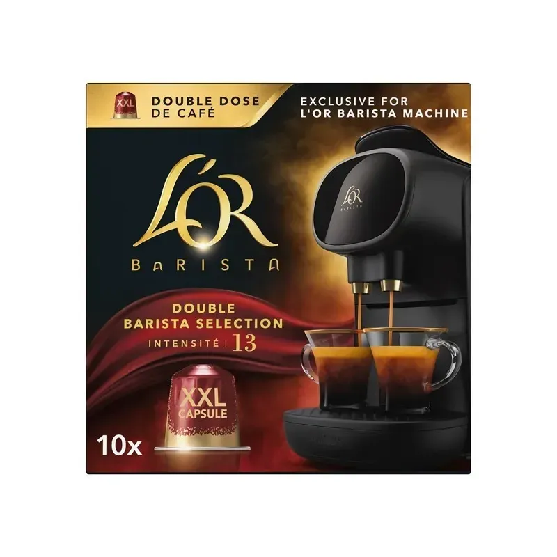 Café Double Barista Selection intensidad 13 estuche 10 cápsulas XXL exclusivas para máquinas L'OR Barista Café Double Barista Selection intensidad 13 estuche 10 cápsulas XXL exclusivas para máquinas L'OR Barista
