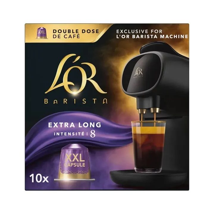 Café Double Profundo intensidad 8 estuche 10 cápsulas XXL exclusivas para máquinas L'OR Barista