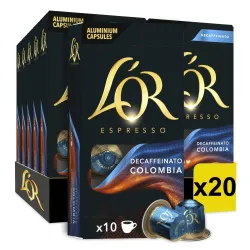 L'OR Espresso Colombia DESCAFEINADO compatibles Nespresso® 200 cápsulas
