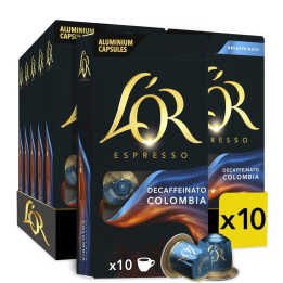 L'OR Espresso Colombia DESCAFEINADO compatibles Nespresso® 100 cápsulas