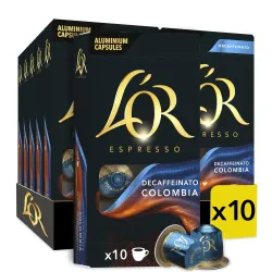 L'OR Espresso Colombia DESCAFEINADO compatibles Nespresso® 100 cápsulas