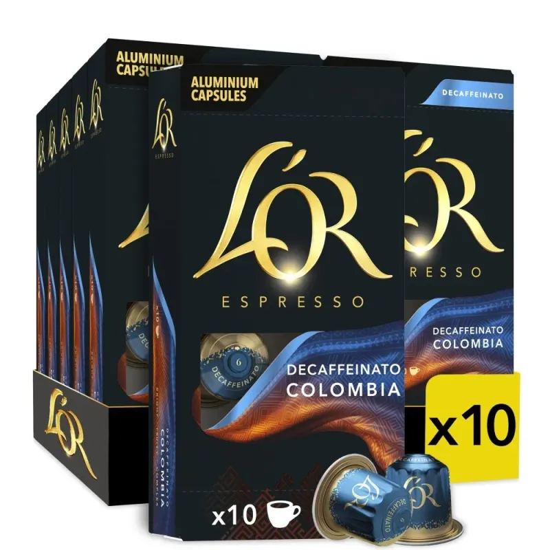 L'OR Espresso Colombia DESCAFEINADO compatibles Nespresso® 100 cápsulas