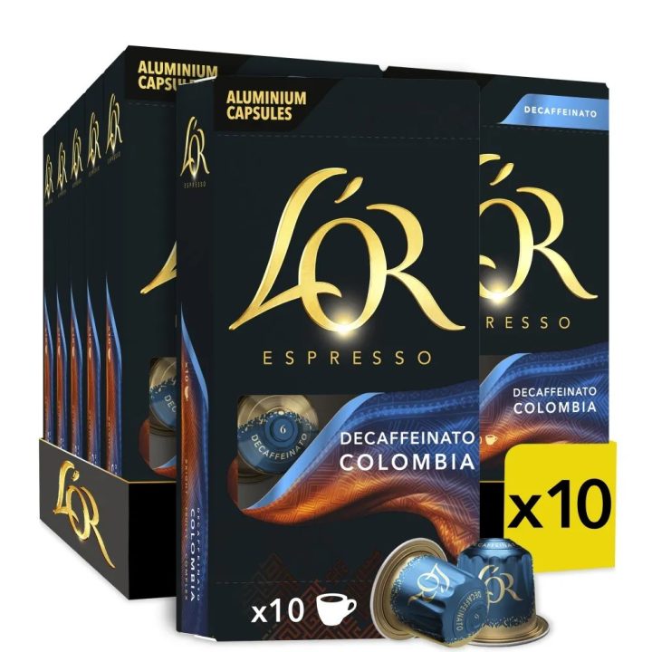L'OR Espresso Colombia DESCAFEINADO compatibles Nespresso® 100 cápsulas