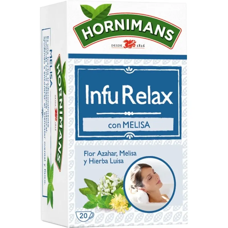 Hornimans Infurelax infusión con flor de azahar, melisa y hierba luisa estuche 20 bolsitas Hornimans Infurelax infusión con flor de azahar, melisa y hierba luisa estuche 20 bolsitas