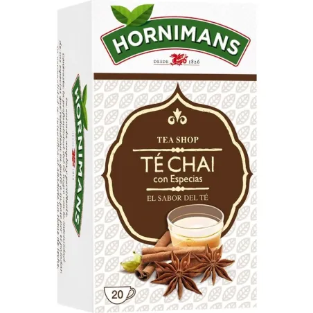Hornimans Té Chai con Especias estuche 20 bolsitas