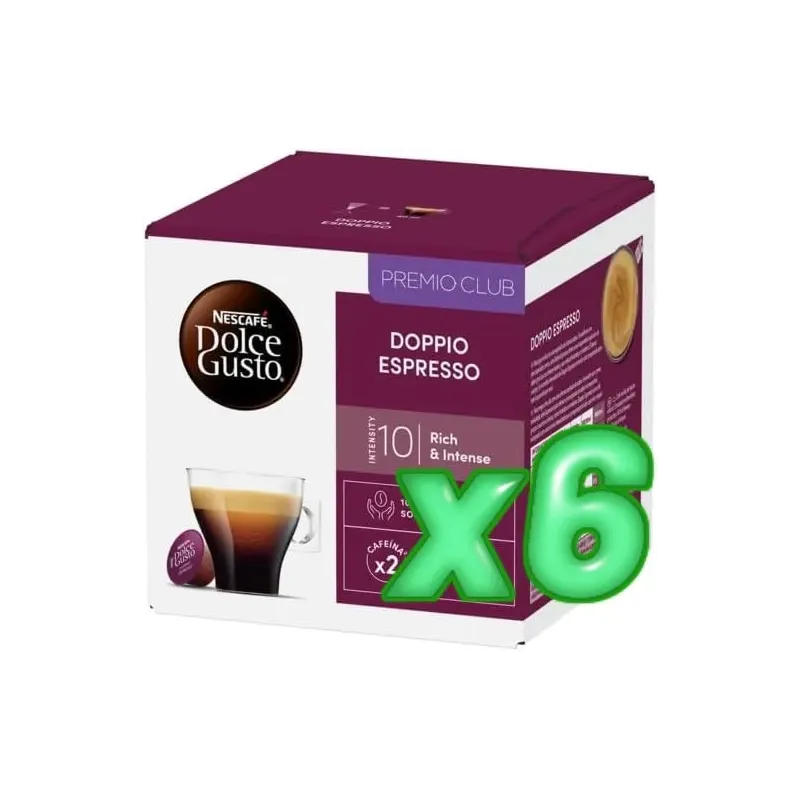 NESCAFÉ® Dolce Gusto® Doppio Espresso x 6, 96 Cápsulas