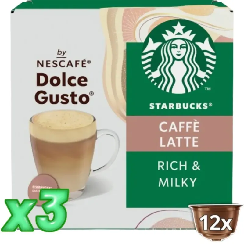 Caffè Latte Starbucks 36 Cápsulas by NESCAFÉ® Dolce Gusto® Caffè Latte Starbucks 36 Cápsulas by NESCAFÉ® Dolce Gusto®
