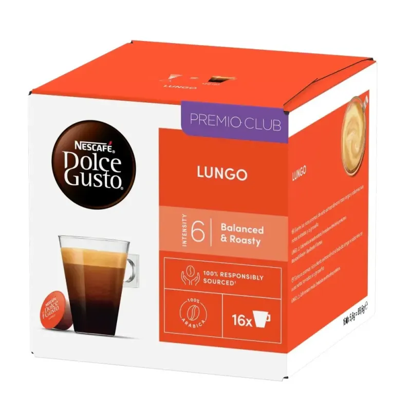 NESCAFÉ® Dolce Gusto® Lungo 16 Cápsulas NESCAFÉ® Dolce Gusto® Lungo 16 Cápsulas