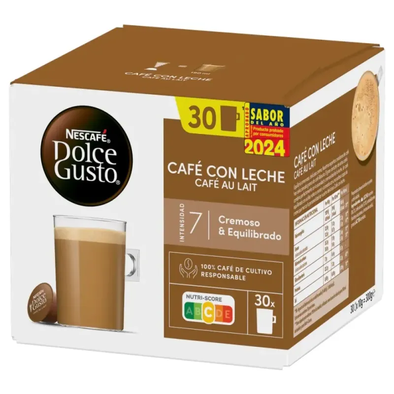 Nescafé Dolce Gusto Cafe con Leche 30 cápsulas Nescafé Dolce Gusto Cafe con Leche 30 cápsulas