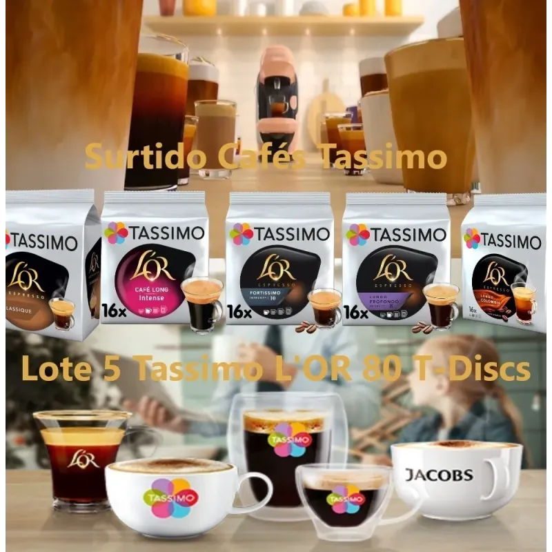 Pack 5 Cafés Tassimo L'OR Pack 5 Cafés Tassimo L'OR