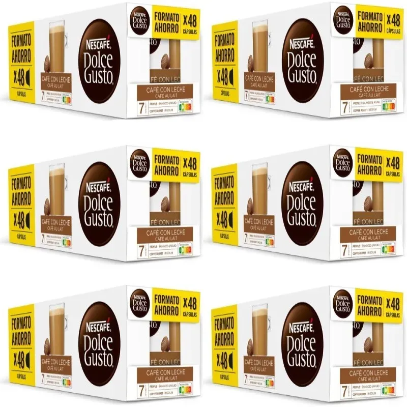 Pack 18 Dolce Gusto Café con Leche en Formato Ahorro
