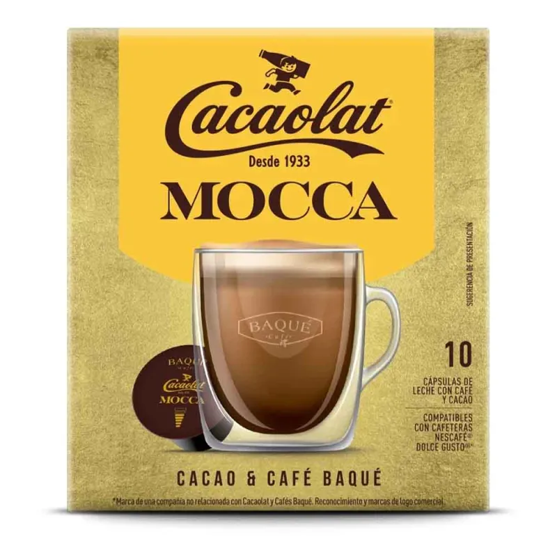 Mocca Cacaolat Baqué 10 cápsulas compatibles Dolce Gusto