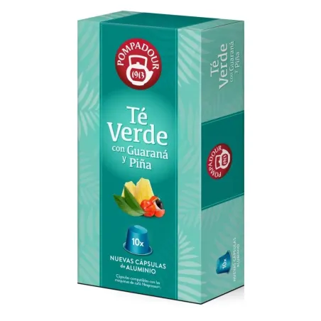 Té Verde con Guaraná y Piña Pompadour 10 cápsulas compatibles Nespresso®