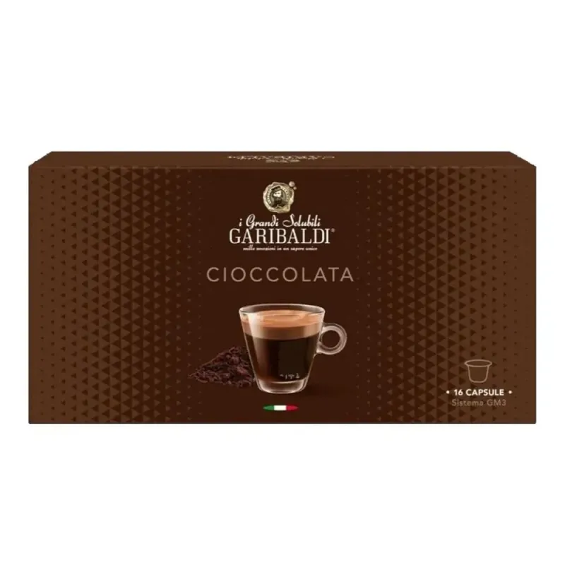 Garibaldi Cioccolata 16 cápsulas compatible con el sistema GM3 Garibaldi Cioccolata 16 cápsulas compatible con el sistema GM3