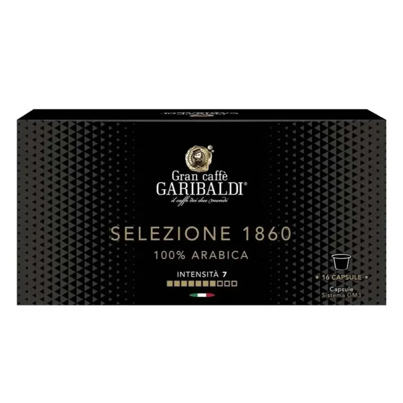 Garibaldi Selezione 1860 Arábica 16 cápsulas compatible con el sistema GM3 Garibaldi Selezione 1860 Arábica 16 cápsulas compatible con el sistema GM3