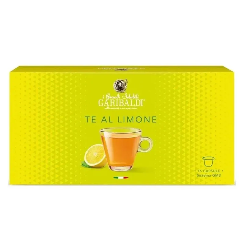 Garibaldi Te al Limone 16 cápsulas compatible con el sistema GM3 Garibaldi Te al Limone 16 cápsulas compatible con el sistema GM3