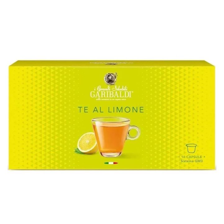 Garibaldi Te al Limone 16 cápsulas compatible con el sistema GM3