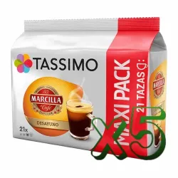 Lote 5 unidades Tassimo Marcilla Desayuno