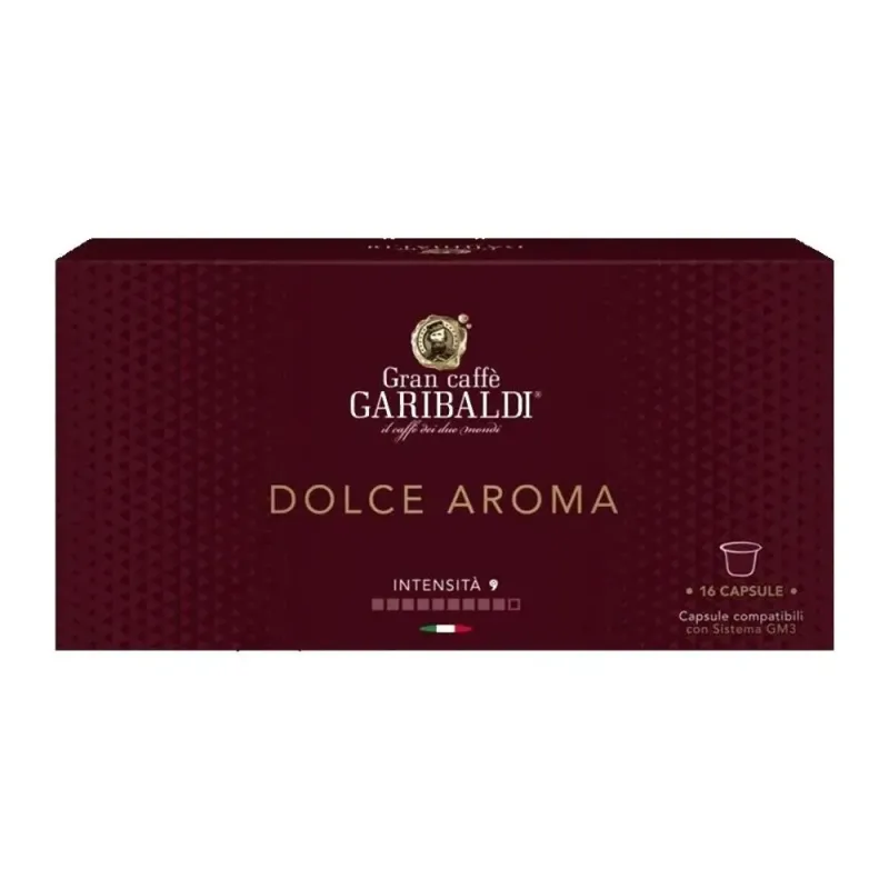 Garibaldi Dolce Aroma 16 cápsulas compatible con el sistema GM3 Garibaldi Dolce Aroma 16 cápsulas compatible con el sistema GM3