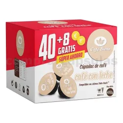 Café Siena Café con Leche 40+8 Cápsulas Compatibles Dolce Gusto®*