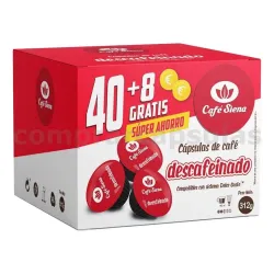 Café Siena Descafeinado 40+8 Cápsulas Compatibles Dolce Gusto®*