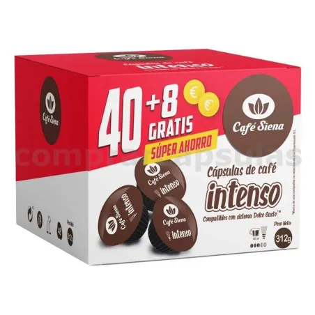 Café Siena Intenso 40+8 Cápsulas Compatibles Dolce Gusto®*