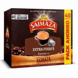 SAIMAZA Café Espresso Extra Fuerte pack ahorro 50 cápsulas compatibles Nespresso
