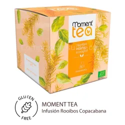 MOMENT TEA Infusión Rooibos Albahaca Ecológico 15 Piramides gluten free