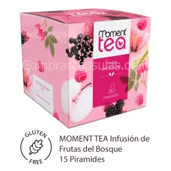MOMENT TEA Infusión de Frutas del Bosque 15 Piramides GLUTEN FREE