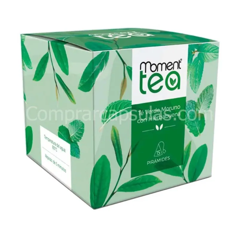 MOMENT TEA Té Verde Moruno con Hierbabuena 15 Piramides
