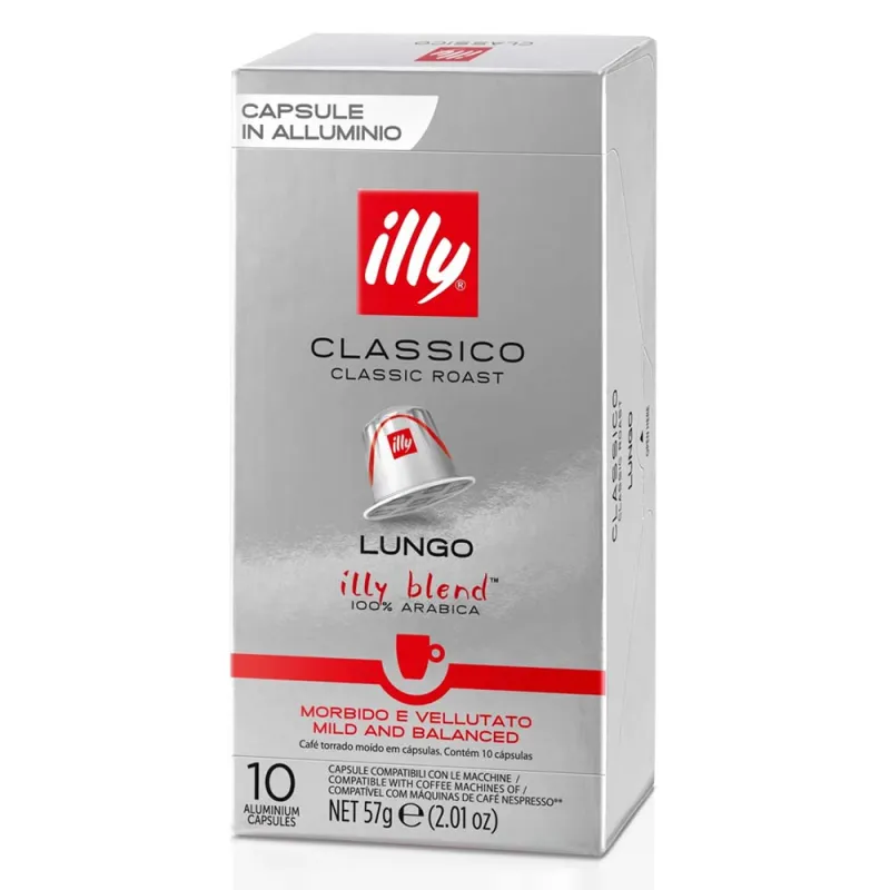 illy Lungo Classico 10 Cápsulas Compatibles Nespresso®* illy Lungo Classico 10 Cápsulas Compatibles Nespresso®*