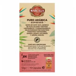 Marcilla Puro Arábica Espresso 10 cápsulas compatibles Nespresso